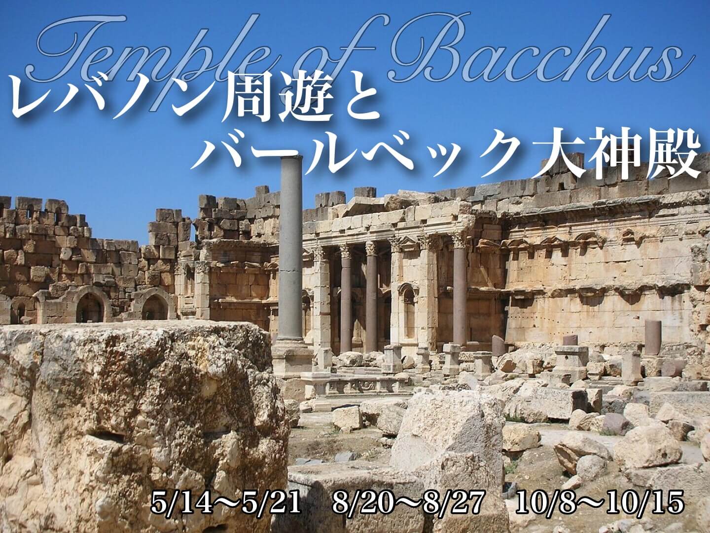 レバノン周遊とバールベック大神殿の旅【8日間】